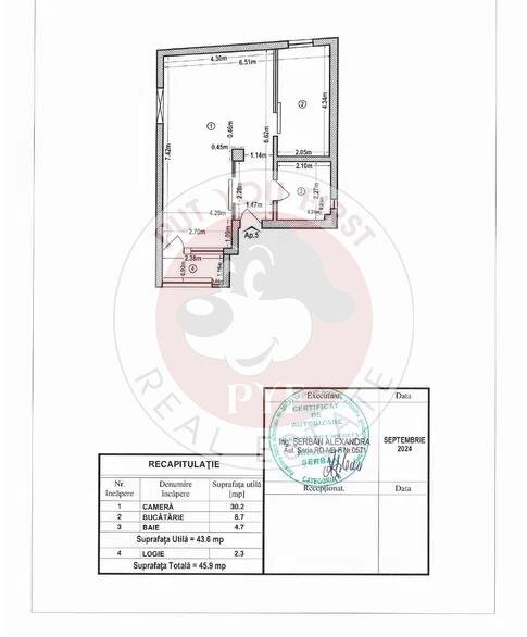 Ultracentral | UNATC | Bloc Boutique | 2 camere | Semidecomandat | 46 mp | B9238